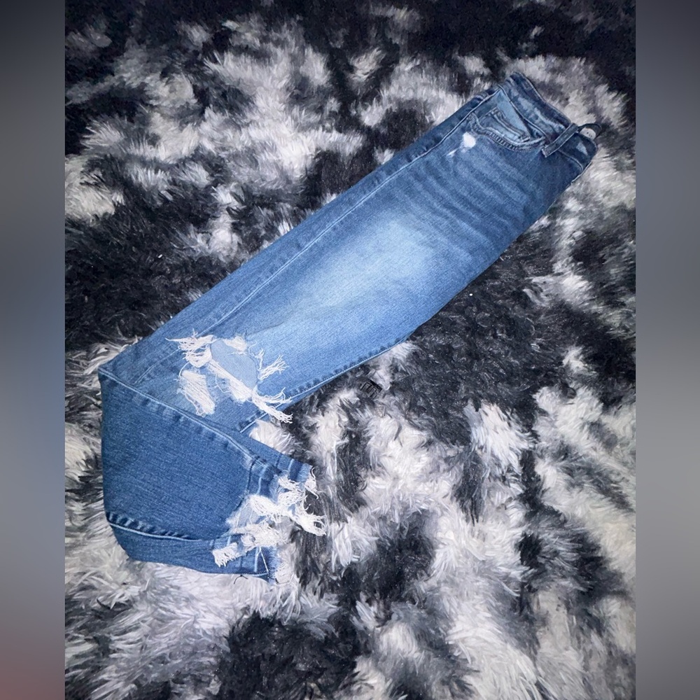 Flying monkey high rise distressed hem skinny jeans size 29 - Picture 3 of 8